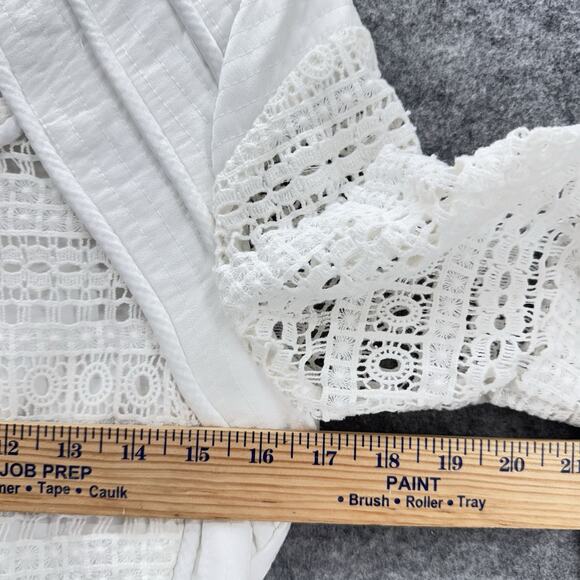 Asilio Womens Back With A Vengeance Size *XS* White Crochet Lace Bride Wedding - Picture 12 of 16